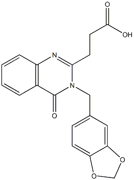 3-[3-(1,3-benzodioxol-5-ylmethyl)-4-oxo-3,4-dihydroquinazolin-2-yl]propanoic acid|