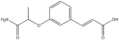 3-[3-(1-carbamoylethoxy)phenyl]prop-2-enoic acid Struktur
