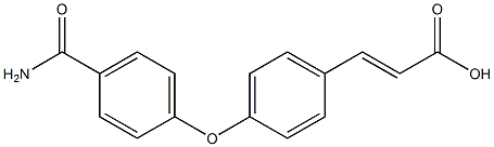 3-[4-(4-carbamoylphenoxy)phenyl]prop-2-enoic acid Struktur
