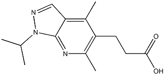 3-[4,6-dimethyl-1-(propan-2-yl)-1H-pyrazolo[3,4-b]pyridin-5-yl]propanoic acid Structure