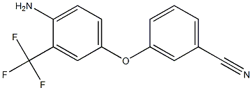 3-[4-amino-3-(trifluoromethyl)phenoxy]benzonitrile Struktur