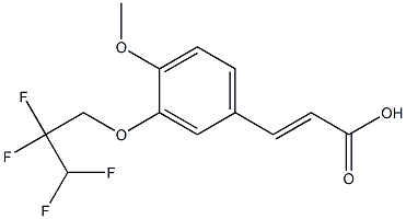 3-[4-methoxy-3-(2,2,3,3-tetrafluoropropoxy)phenyl]prop-2-enoic acid Struktur