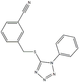 3-{[(1-phenyl-1H-1,2,3,4-tetrazol-5-yl)sulfanyl]methyl}benzonitrile Structure