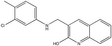 3-{[(3-chloro-4-methylphenyl)amino]methyl}quinolin-2-ol Struktur