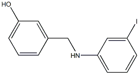 3-{[(3-iodophenyl)amino]methyl}phenol 化学構造式