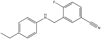 3-{[(4-ethylphenyl)amino]methyl}-4-fluorobenzonitrile Struktur