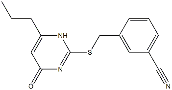 3-{[(4-oxo-6-propyl-1,4-dihydropyrimidin-2-yl)sulfanyl]methyl}benzonitrile