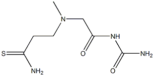 3-{[2-(carbamoylamino)-2-oxoethyl](methyl)amino}propanethioamide Struktur
