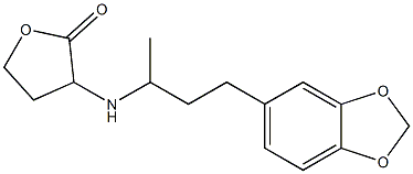 3-{[4-(2H-1,3-benzodioxol-5-yl)butan-2-yl]amino}oxolan-2-one Struktur