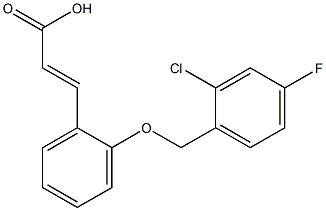3-{2-[(2-chloro-4-fluorophenyl)methoxy]phenyl}prop-2-enoic acid|