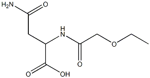 3-carbamoyl-2-(2-ethoxyacetamido)propanoic acid Struktur