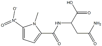 3-carbamoyl-2-[(1-methyl-5-nitro-1H-pyrrol-2-yl)formamido]propanoic acid Struktur