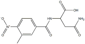3-carbamoyl-2-[(3-methyl-4-nitrophenyl)formamido]propanoic acid Struktur