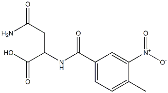 3-carbamoyl-2-[(4-methyl-3-nitrophenyl)formamido]propanoic acid Struktur