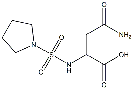 3-carbamoyl-2-[(pyrrolidine-1-sulfonyl)amino]propanoic acid Structure
