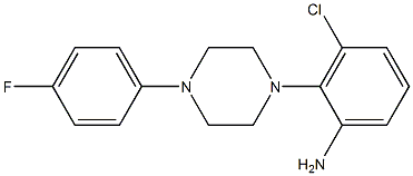 3-chloro-2-[4-(4-fluorophenyl)piperazin-1-yl]aniline Struktur