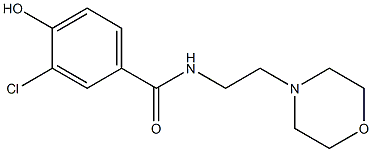 3-chloro-4-hydroxy-N-[2-(morpholin-4-yl)ethyl]benzamide Struktur
