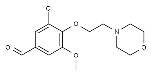 3-chloro-5-methoxy-4-[2-(morpholin-4-yl)ethoxy]benzaldehyde Structure