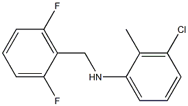 3-chloro-N-[(2,6-difluorophenyl)methyl]-2-methylaniline Struktur