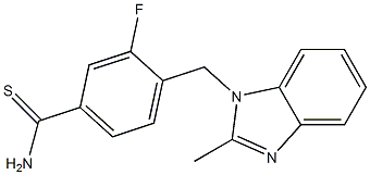 3-fluoro-4-[(2-methyl-1H-benzimidazol-1-yl)methyl]benzenecarbothioamide Structure