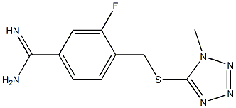 3-fluoro-4-{[(1-methyl-1H-1,2,3,4-tetrazol-5-yl)sulfanyl]methyl}benzene-1-carboximidamide