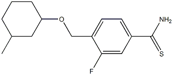 3-fluoro-4-{[(3-methylcyclohexyl)oxy]methyl}benzene-1-carbothioamide