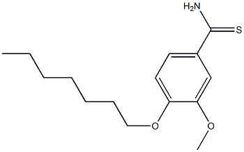 4-(heptyloxy)-3-methoxybenzene-1-carbothioamide 结构式