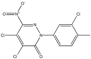 4,5-dichloro-2-(3-chloro-4-methylphenyl)-6-nitropyridazin-3(2H)-one Structure