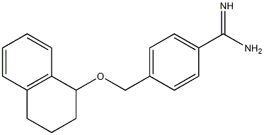 4-[(1,2,3,4-tetrahydronaphthalen-1-yloxy)methyl]benzenecarboximidamide Struktur