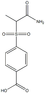 4-[(1-carbamoylethane)sulfonyl]benzoic acid Struktur