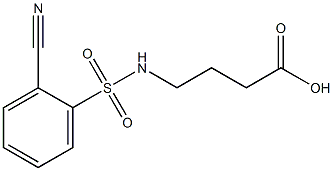 4-[(2-cyanobenzene)sulfonamido]butanoic acid Structure