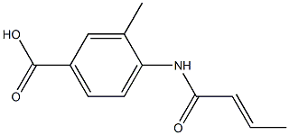 4-[(2E)-but-2-enoylamino]-3-methylbenzoic acid Struktur