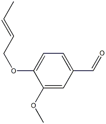4-[(2E)-but-2-enyloxy]-3-methoxybenzaldehyde Struktur