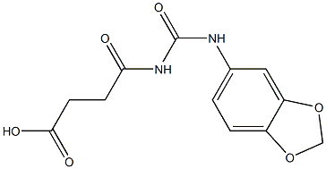 4-[(2H-1,3-benzodioxol-5-ylcarbamoyl)amino]-4-oxobutanoic acid Struktur