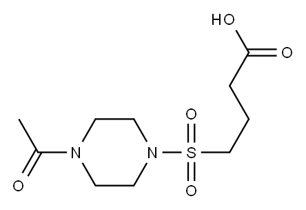 4-[(4-acetylpiperazine-1-)sulfonyl]butanoic acid Structure
