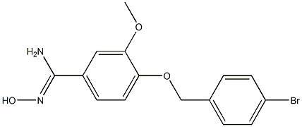 4-[(4-bromophenyl)methoxy]-N'-hydroxy-3-methoxybenzene-1-carboximidamide Structure