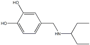 4-[(pentan-3-ylamino)methyl]benzene-1,2-diol Struktur