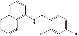 4-[(quinolin-8-ylamino)methyl]benzene-1,3-diol Structure