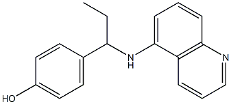 4-[1-(quinolin-5-ylamino)propyl]phenol Structure