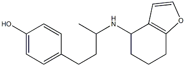 4-[3-(4,5,6,7-tetrahydro-1-benzofuran-4-ylamino)butyl]phenol Struktur