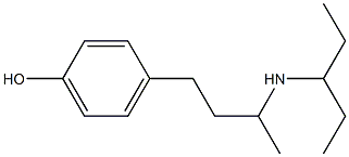 4-[3-(pentan-3-ylamino)butyl]phenol Struktur