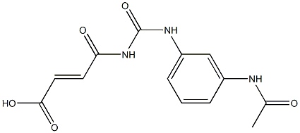 4-{[(3-acetamidophenyl)carbamoyl]amino}-4-oxobut-2-enoic acid Struktur