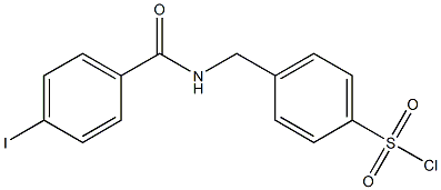 4-{[(4-iodophenyl)formamido]methyl}benzene-1-sulfonyl chloride Struktur