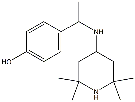 4-{1-[(2,2,6,6-tetramethylpiperidin-4-yl)amino]ethyl}phenol Struktur