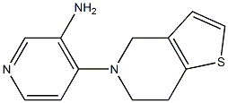 4-{4H,5H,6H,7H-thieno[3,2-c]pyridin-5-yl}pyridin-3-amine,,结构式