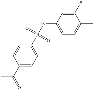 4-acetyl-N-(3-fluoro-4-methylphenyl)benzene-1-sulfonamide