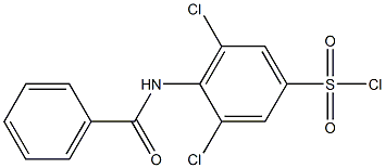 4-benzamido-3,5-dichlorobenzene-1-sulfonyl chloride Structure