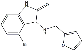 4-bromo-3-[(2-furylmethyl)amino]-1,3-dihydro-2H-indol-2-one Structure