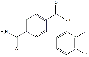 4-carbamothioyl-N-(3-chloro-2-methylphenyl)benzamide Struktur