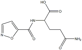4-carbamoyl-2-(1,2-oxazol-5-ylformamido)butanoic acid Struktur